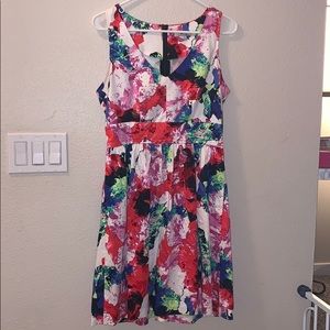 Milly for Designation Floral sleeveless Dr…